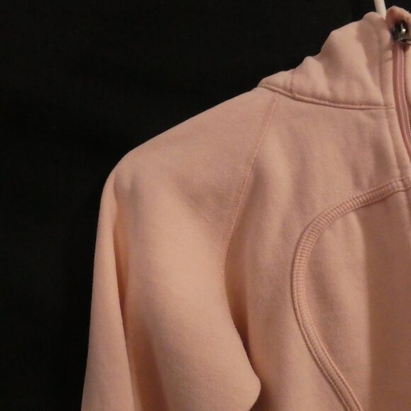 LULULEMON ATHLETICA | 17 pit to pit measured | Classic Pink Scuba Zip-Up Hoodie - Picture 5 of 16